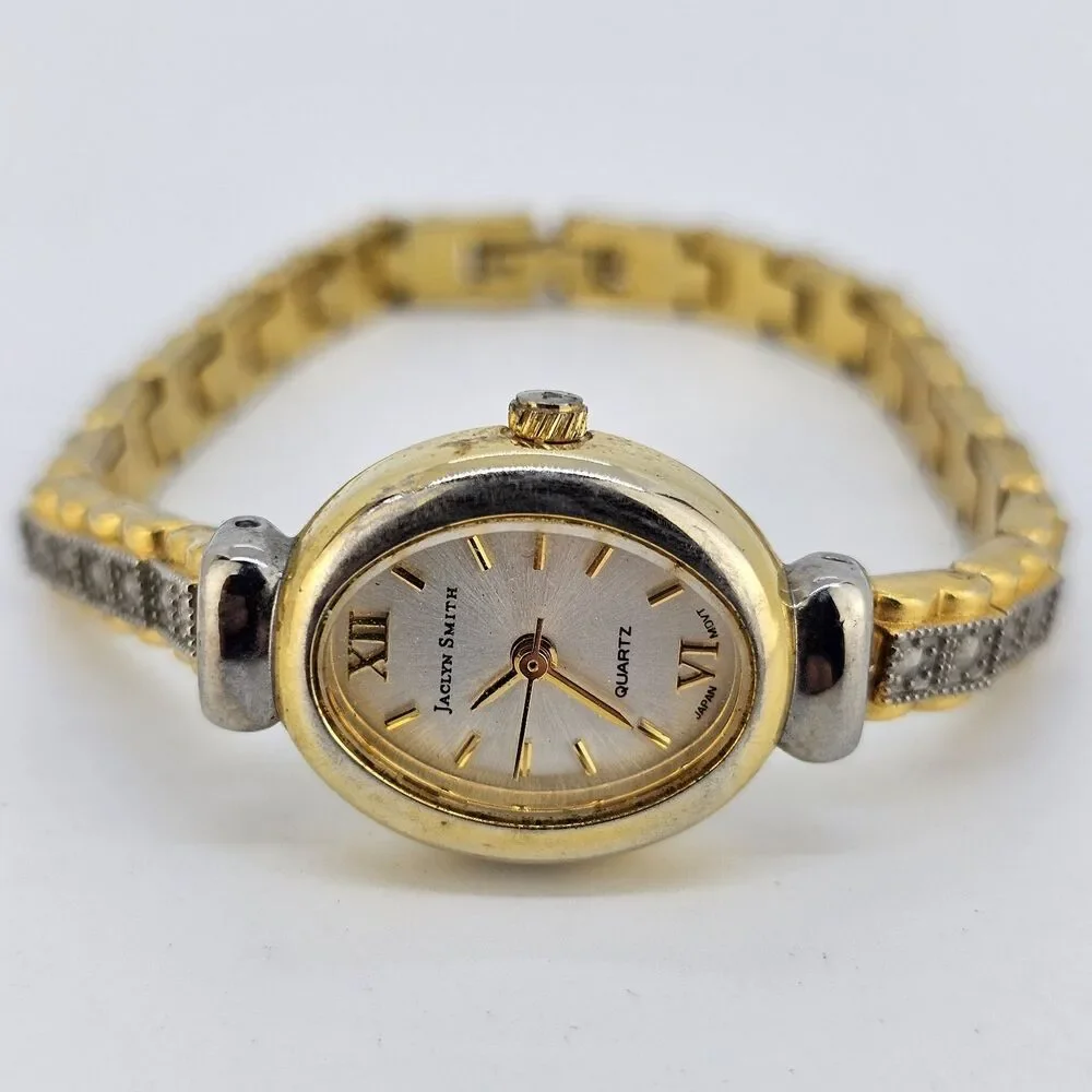 Jaclyn Smith Women's Watch 18MM Gray Dial Gray Gold Bracelet 6.75